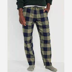 NWT Old Navy Green Buffalo Plaid Flannel Pajama Pants Sleep Lounge Men XL